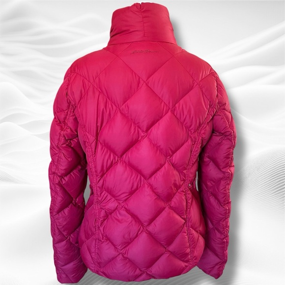 NWOT Eddie Bauer Goose Dow Red EB700 Quilted Puffer Jacket Size Small - Picture 5 of 12